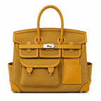 Birkin Cargo 35 Sesame Swift Leather and Canvas Multi-Pocket Bag