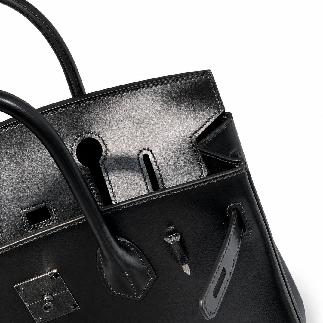 Rare Limited Edition Birkin 30cm So Black Total Matte-Hardware Luxury Tote