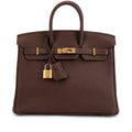 Birkin 25 Gold Hardware Chocolat Togo Quilted Epsom Leather Golden Lock