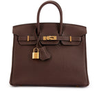Birkin 25 Gold Hardware Chocolat Togo Quilted Epsom Leather Golden Lock