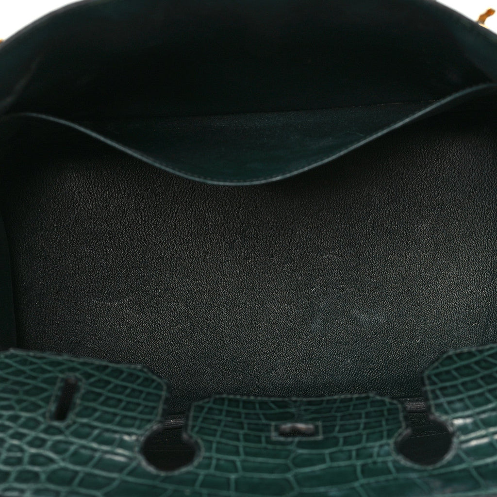 Birkin Vert Titien Matte Alligator Gold Hardware