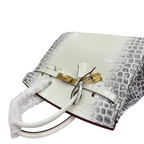 Birkin Bag Crocodile-Grain Cowhide Leather Gold Hardware