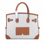 Birkin Cargo 30 Gold Swift Leather and Ecru Canvas Multi-Pocket Bag