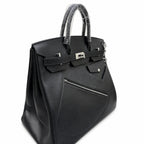 Birkin 40 Rock Sellier in Noir Swift Leather (Palladium Hardware)