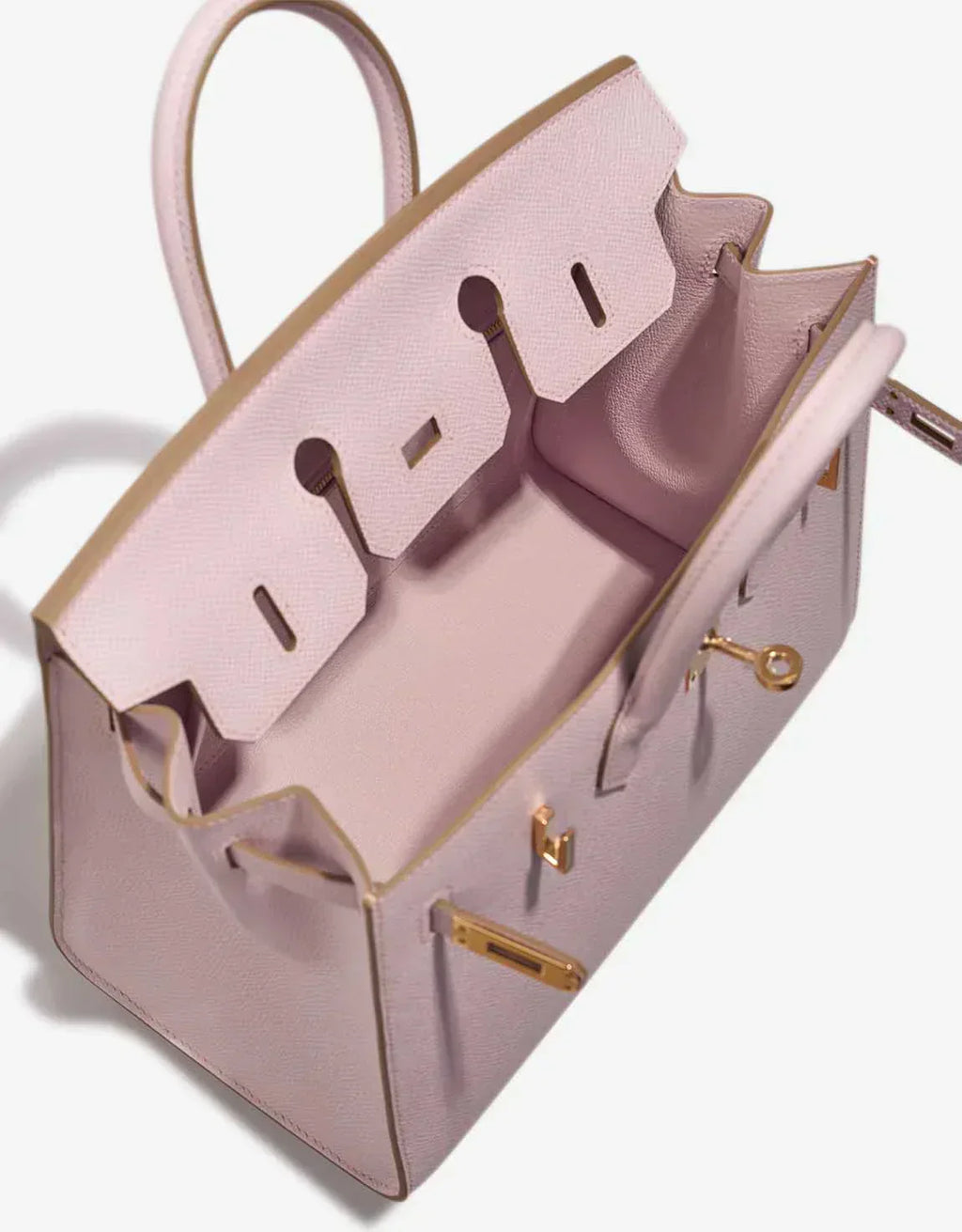 Birkin HSS 25 Epsom Mauve Pâle / Rose Sakura Golden Lock
