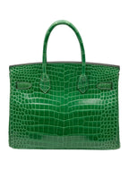 Birkin Emerald Shiny Niloticus Crocodile Gold Hardware
