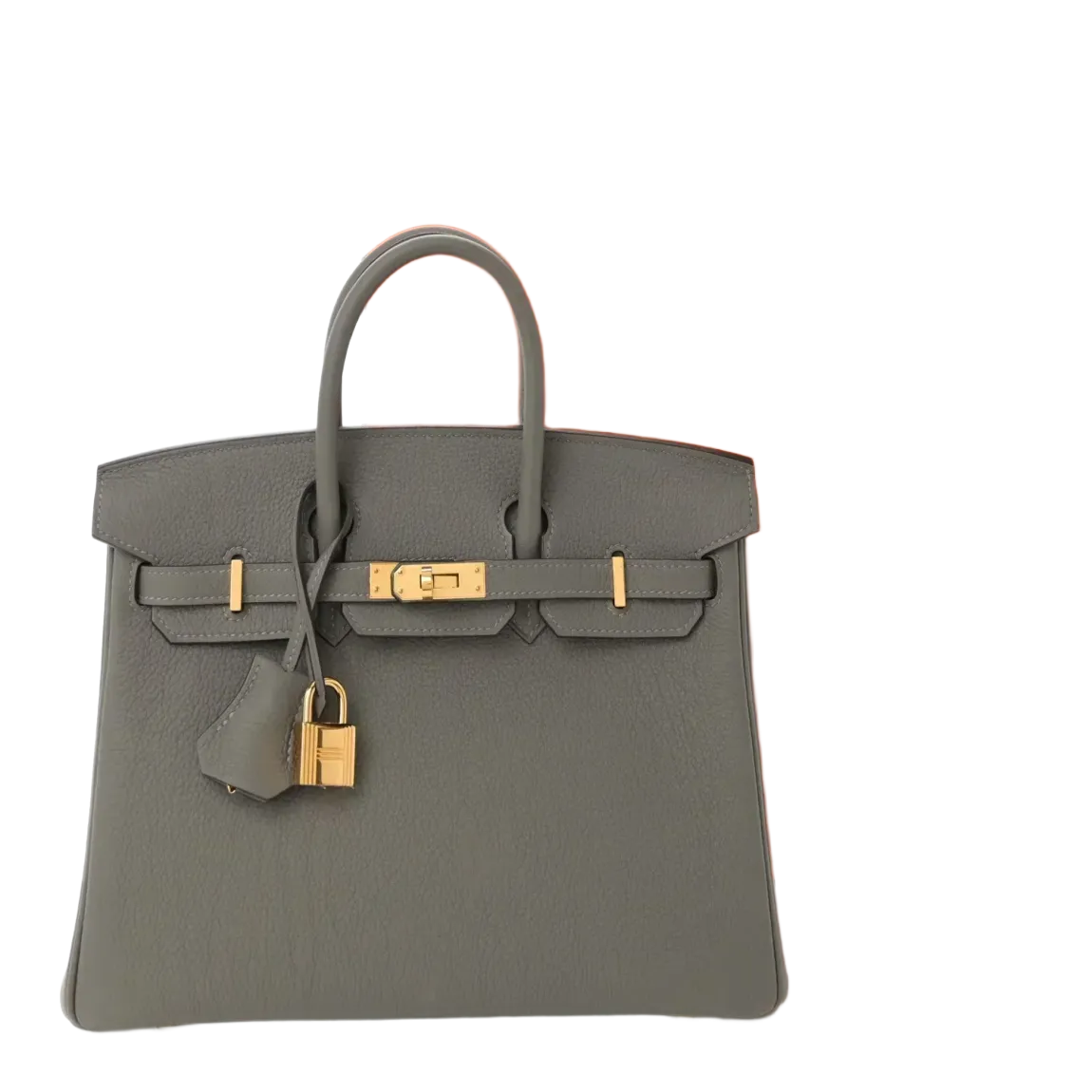 Birkin 25 Gris Meyer crafted from incredibly soft Togo calfskin leather