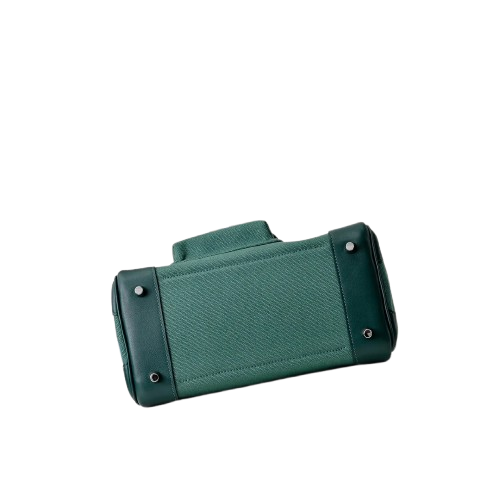 Birkin Cargo 25 Green Swift Leather and Canvas Splicing Bag