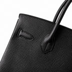 Birkin 40 Retourne in Noir Togo Leather (Palladium Hardware)