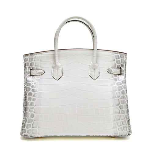 Birkin Bag Crocodile-Grain Cowhide Leather Gold Hardware
