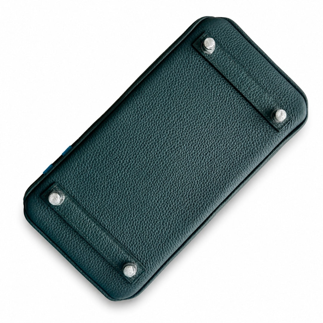 Mini Birkin 25cm Officier Edition in Cypress Green Togo & Swift Calfskin