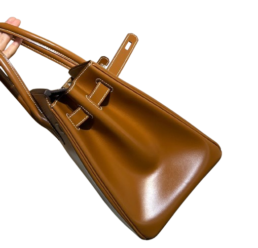 Birkin 30 Sellier in Gold Boxcalf Leather (Palladium Hardware)
