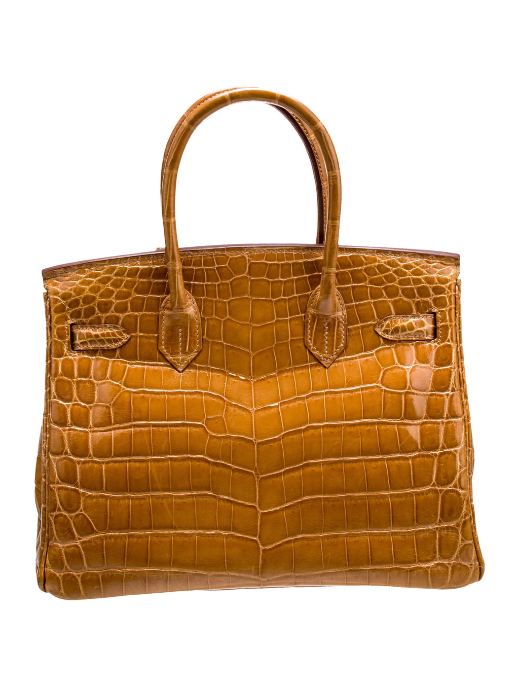Birkin Shiny Niloticus Crocodile Cowhide Leather Gold Hardware