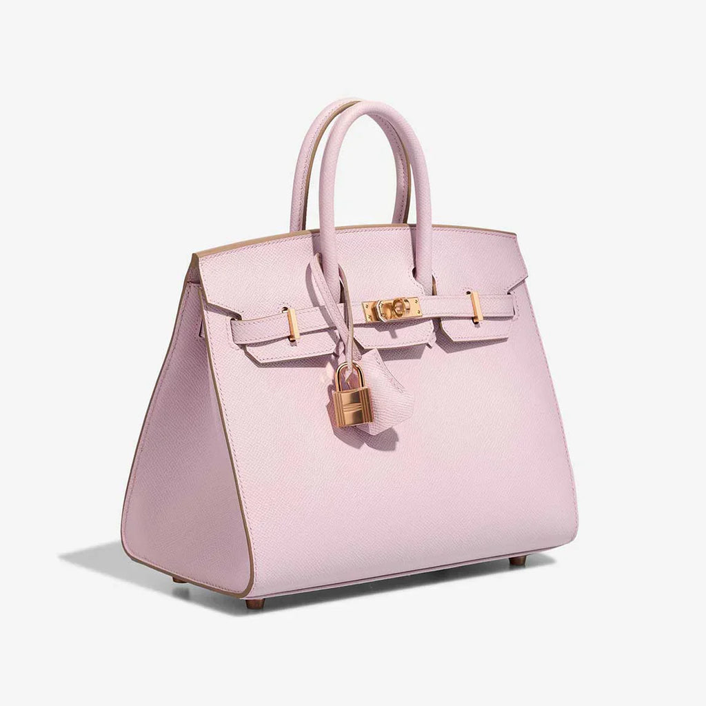 Birkin HSS 25 Epsom Mauve Pâle / Rose Sakura Golden Lock