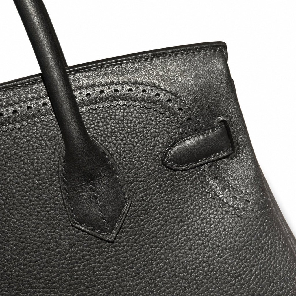 Birkin Ghillies 30 Total Black Leather Top-Handle Bag