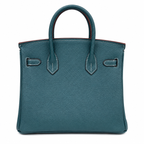 Birkin Style Retourne in Malachite Togo Leather (Gold Hardware)