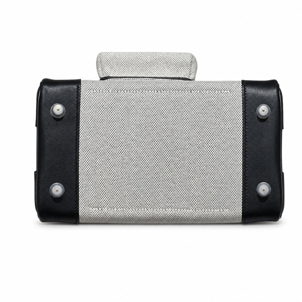Birkin Cargo 25 Black Leather and Ecru Canvas Multi-Pocket Mini Bag