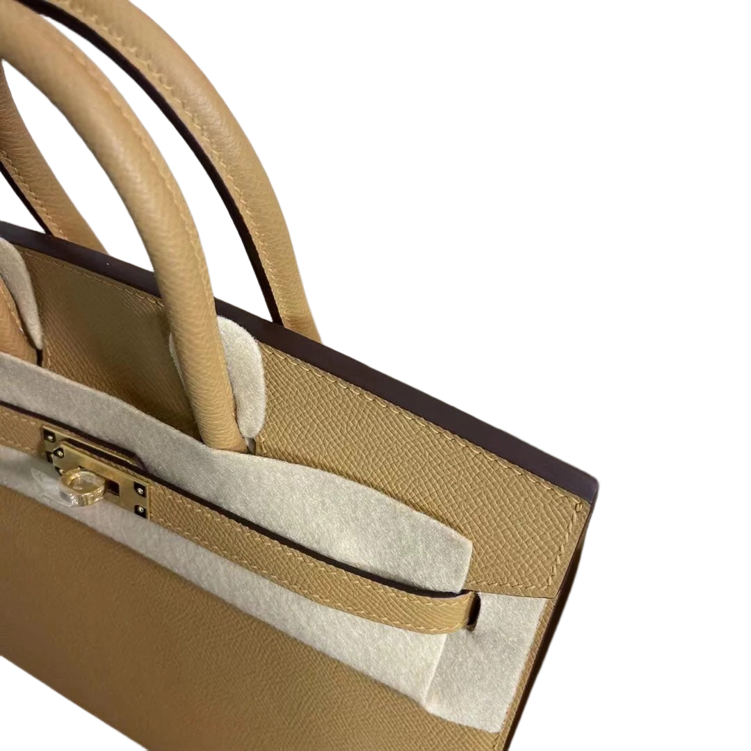 Birkin 25 Sellier 4B Biscuit Epsom Gold Hardware