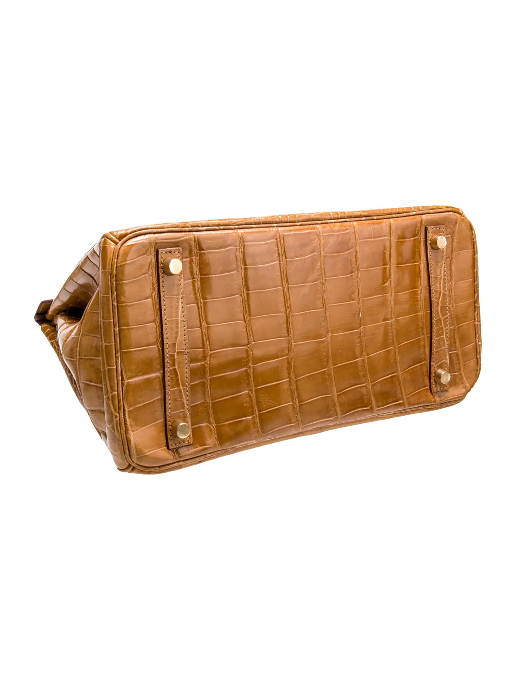 Birkin Shiny Niloticus Crocodile Cowhide Leather Gold Hardware