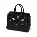 Birkin 25 Rock Sellier in Noir Swift Leather (Palladium Hardware)