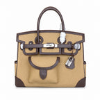 Birkin Cargo 30 Ebène Swift Leather and Khaki Canvas Multi-Pocket Bag