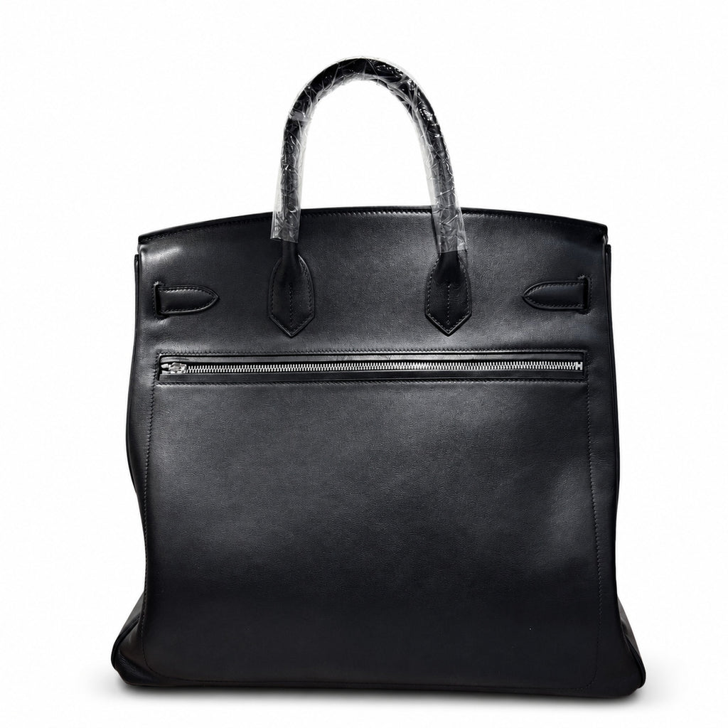 Birkin 40 Rock Sellier in Noir Swift Leather (Palladium Hardware)