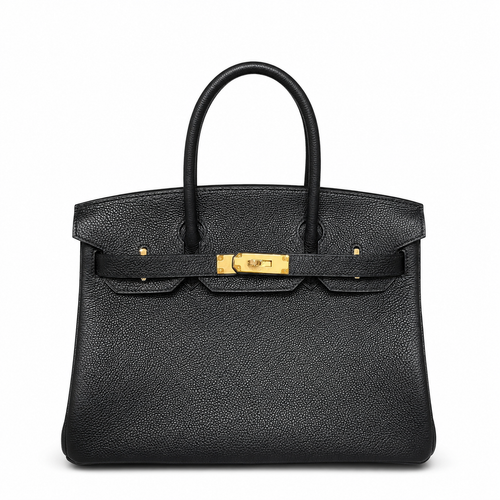 Birkin 30 Retourne in Noir Togo Leather (Gold Hardware)