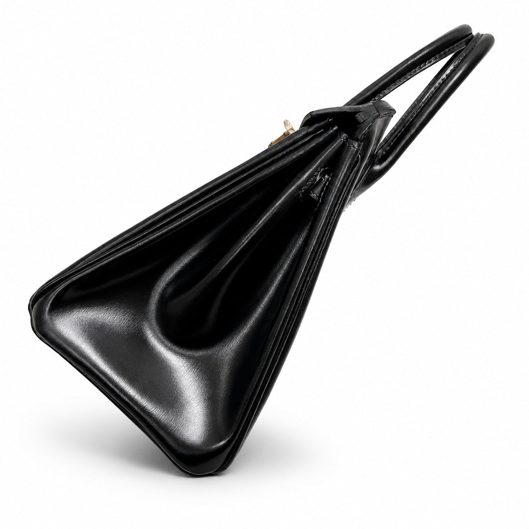 Birkin 25 in Noir Boxcalf Leather (Gold Hardware)