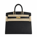 Birkin 25 Sellier 89 Black Epsom Gold Hardware