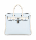 Birkin 25/30 Retourne Bi-Color in Bleu Brume and Craie Togo Leather (Palladium Hardware)