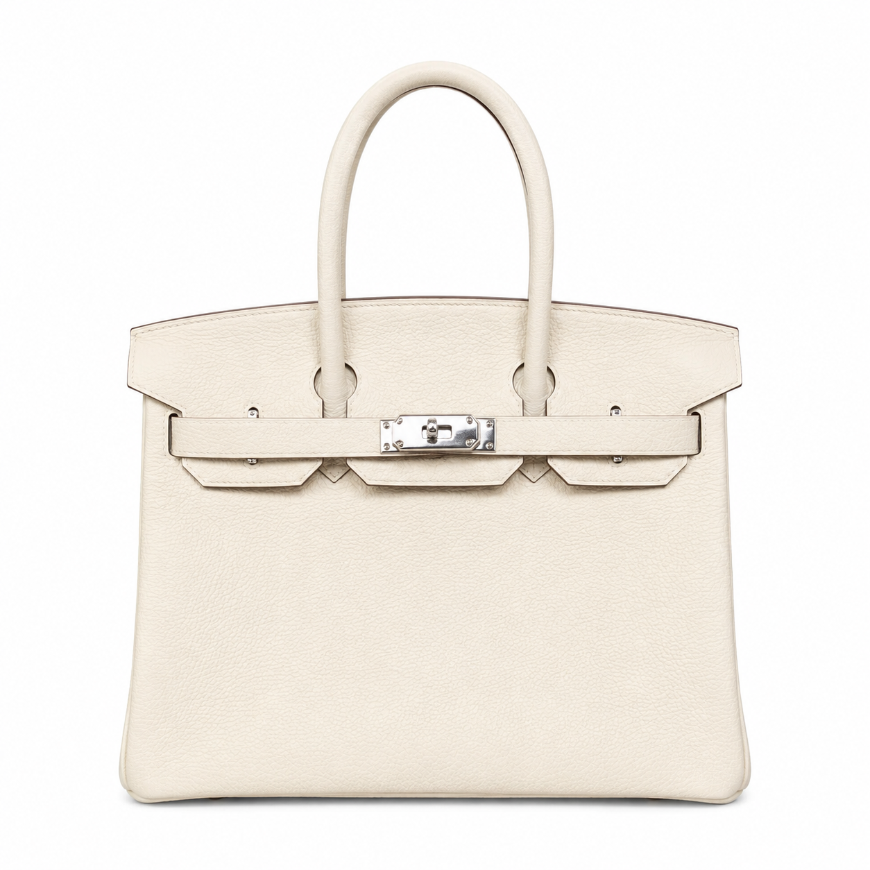 Birkin 30 Retourne in Craie Togo Leather (Palladium Hardware)