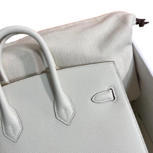 Birkin 25 Sellier 10 Craie Epsom Silver Hardware
