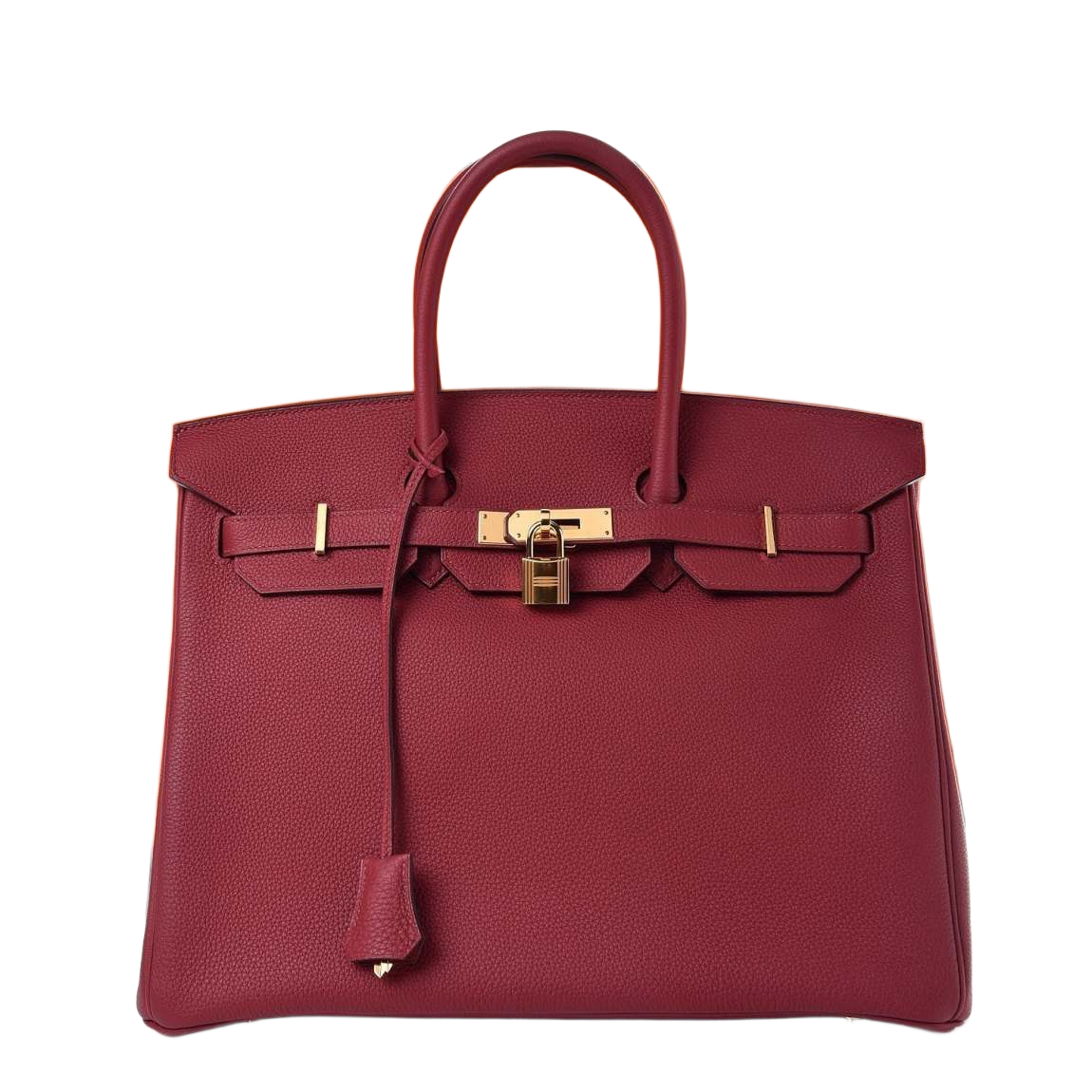 Birkin 25cm Rouge H Bordeaux Red Gold Hardware Bag Y Stamp