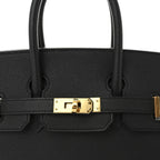 Birkin Sellier 25 Black Epsom Leather Gold Hardware