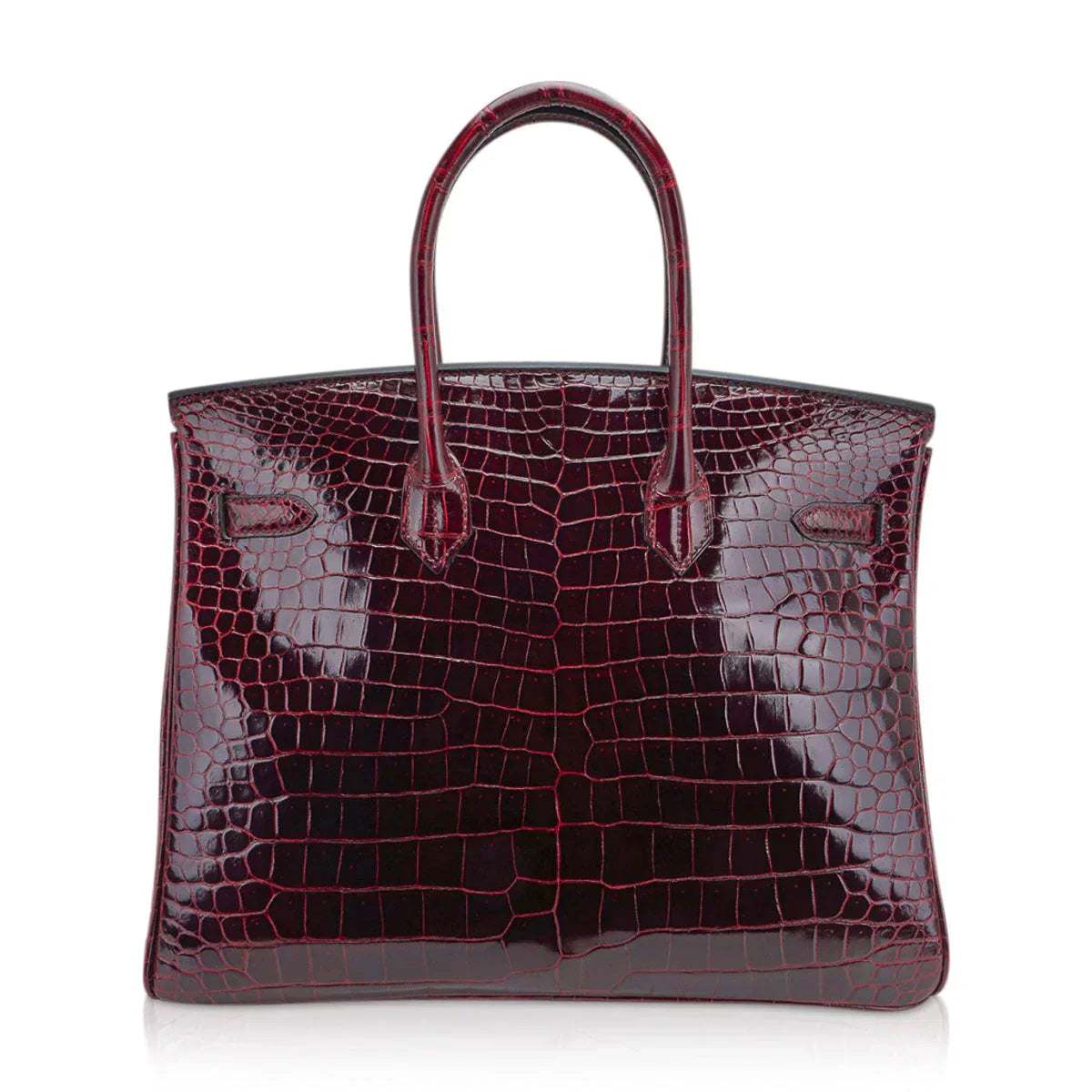 Birkin 35 Bag Bordeaux Porosus Crocodile with Gold Hardware