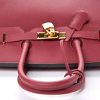 Birkin 25cm Rouge H Bordeaux Red Gold Hardware Bag Y Stamp