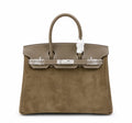 Birkin 30 Etoupe Swift Leather and Suede Splicing Bag