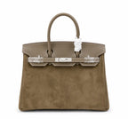 Birkin 30 Etoupe Swift Leather and Suede Splicing Bag