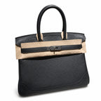 Birkin Ghillies 30 Total Black Leather Top-Handle Bag