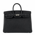Birkin 40 Retourne in Noir Togo Leather (Palladium Hardware)
