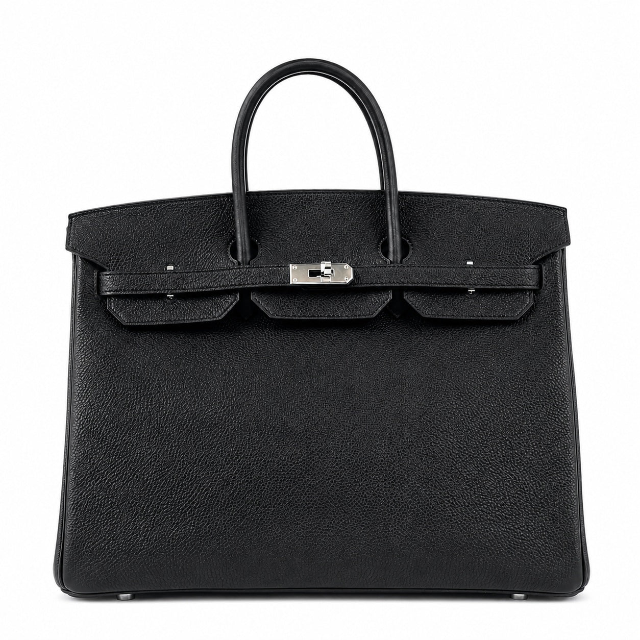 Birkin 40 Retourne in Noir Togo Leather (Palladium Hardware)