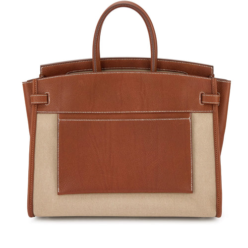 Birkin 35 L'Envers Edition Fauve Barenia Faubourg Palladium Hardware