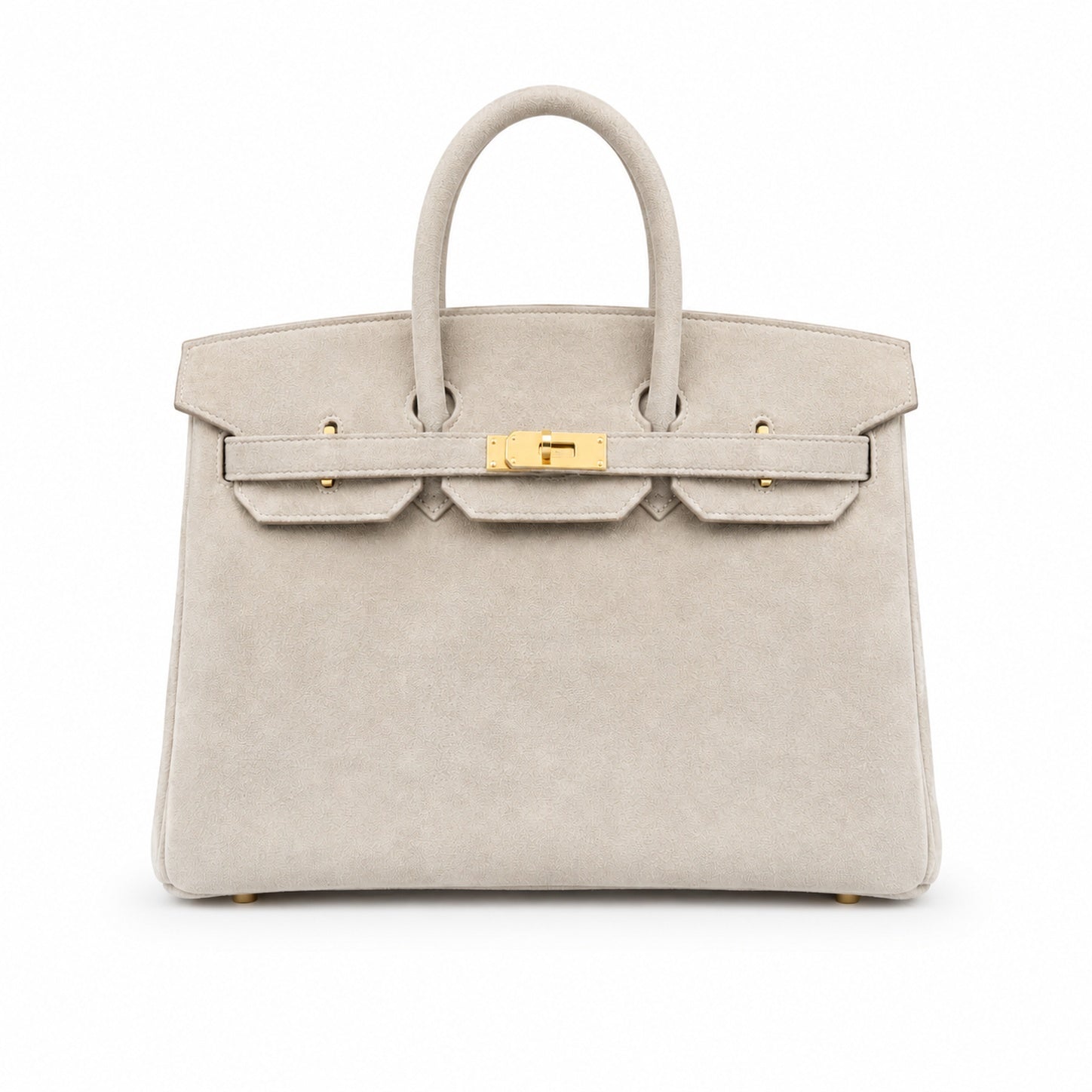 Birkin 35 Retourne in Etoupe Suede Grizzly (Gold Hardware)