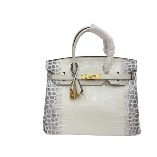 Birkin Bag Crocodile-Grain Cowhide Leather Gold Hardware