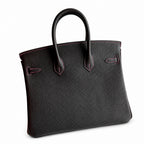Mini Birkin 25cm Officier Edition in Chocolate Brown Togo & Pink Swift Calfskin