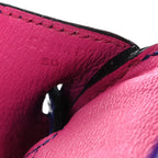 Birkin Blue Croc Embossement Leather Handbags Metal Lock Satchel Bag