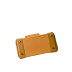 Birkin Cargo 25 Amber Yellow Swift Leather and Canvas Splicing Bag