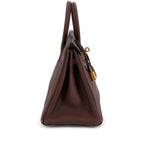 Birkin 25 Gold Hardware Chocolat Togo Quilted Epsom Leather Golden Lock