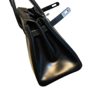 Birkin 30 Sellier in Noir Boxcalf Leather (Palladium Hardware)