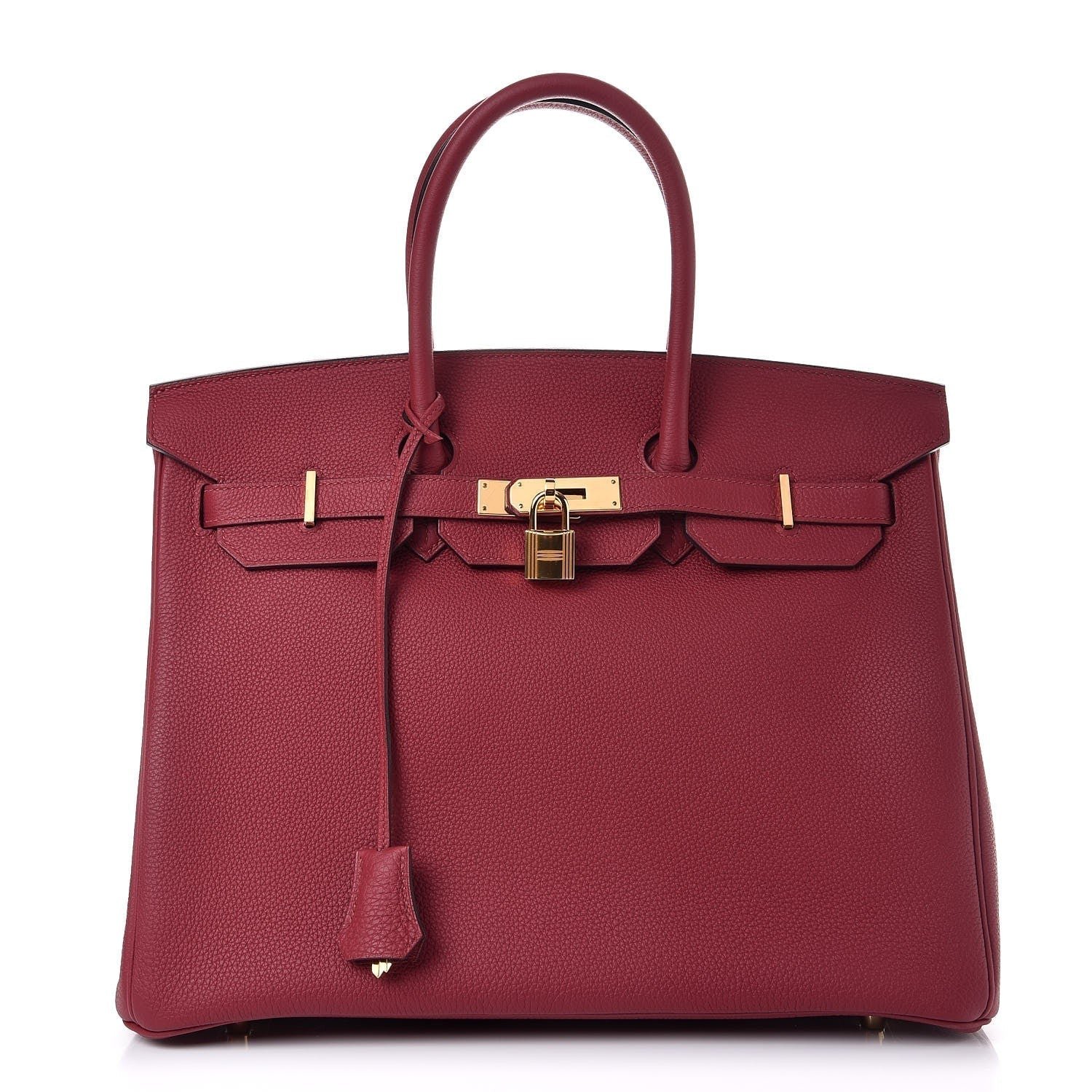 Birkin 25cm Rouge H Bordeaux Red Gold Hardware Bag Y Stamp